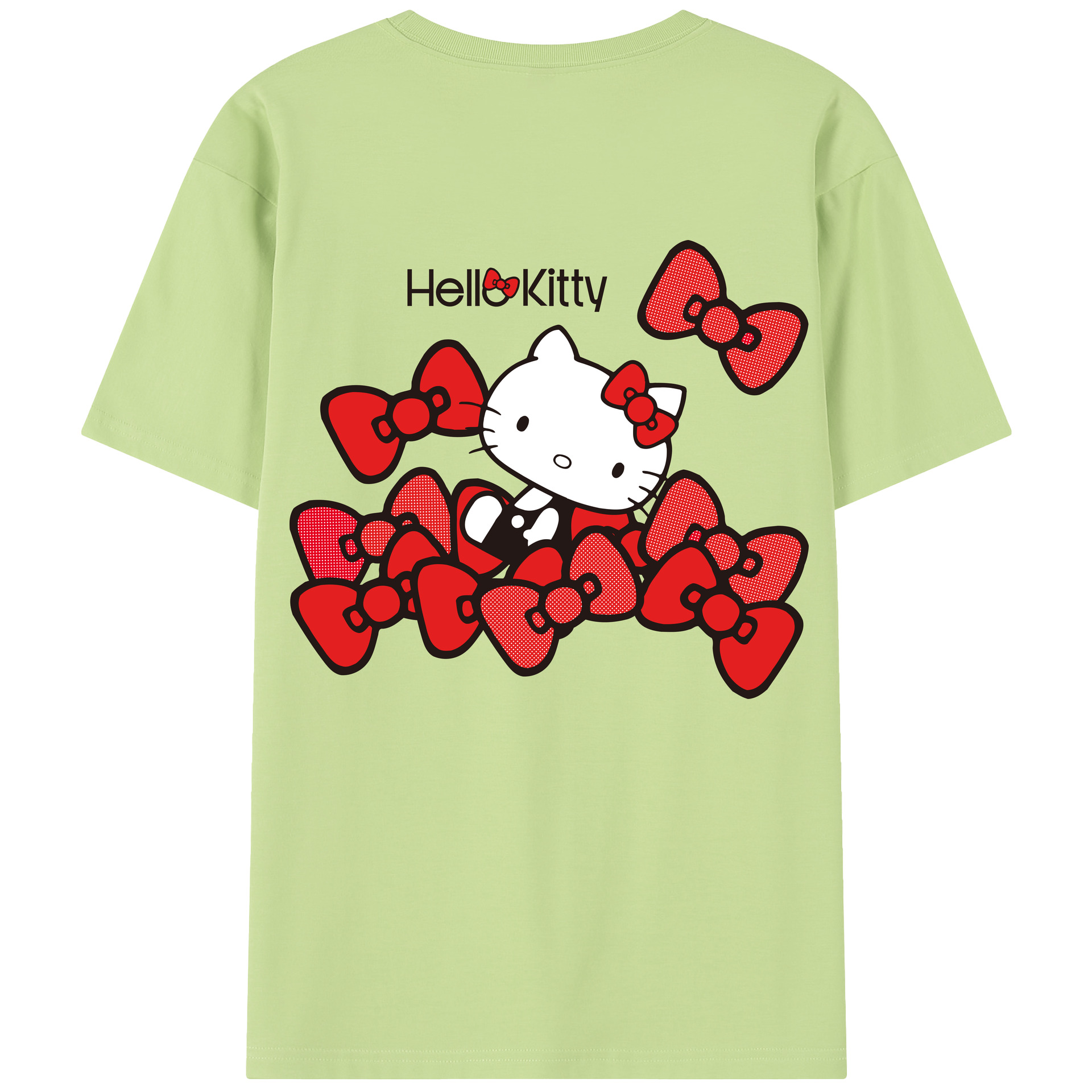 （画像用） Hello Kitty ハローキティ 綿100％半袖Tシャツ（背面プリント）